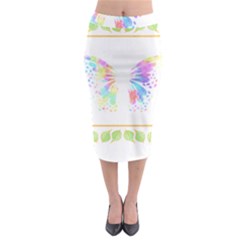 Butterfly Art T- Shirtbutterfly T- Shirt Midi Pencil Skirt by maxcute