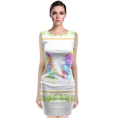 Butterfly Art T- Shirtbutterfly T- Shirt Sleeveless Velvet Midi Dress