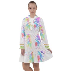 Butterfly Art T- Shirtbutterfly T- Shirt All Frills Chiffon Dress by maxcute