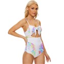 Butterfly Art T- Shirtbutterfly T- Shirt Knot Front One-Piece Swimsuit View3