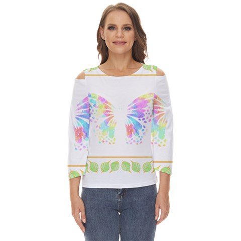 Butterfly Art T- Shirtbutterfly T- Shirt Cut Out Wide Sleeve Top by maxcute