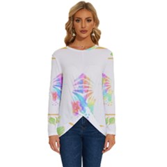 Butterfly Art T- Shirtbutterfly T- Shirt Long Sleeve Crew Neck Pullover Top by maxcute