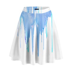 Butterfly Art T- Shirtmelting Butterfly Blue Wings Art  Design T- Shirt High Waist Skirt by maxcute