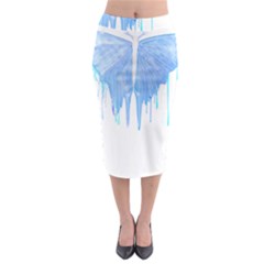 Butterfly Art T- Shirtmelting Butterfly Blue Wings Art  Design T- Shirt Midi Pencil Skirt by maxcute