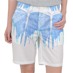 Butterfly Art T- Shirtmelting Butterfly Blue Wings Art  Design T- Shirt Pocket Shorts by maxcute