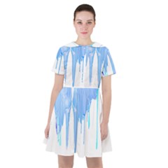 Butterfly Art T- Shirtmelting Butterfly Blue Wings Art  Design T- Shirt Sailor Dress by maxcute