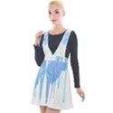 Butterfly Art T- Shirtmelting Butterfly Blue Wings Art  Design T- Shirt Plunge Pinafore Velour Dress View1