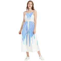 Butterfly Art T- Shirtmelting Butterfly Blue Wings Art  Design T- Shirt Boho Sleeveless Summer Dress by maxcute