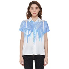 Butterfly Art T- Shirtmelting Butterfly Blue Wings Art  Design T- Shirt Short Sleeve Pocket Shirt by maxcute