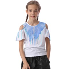 Butterfly Art T- Shirtmelting Butterfly Blue Wings Art  Design T- Shirt Kids  Butterfly Cutout Tee by maxcute