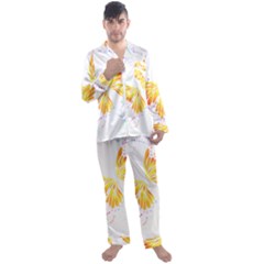 Butterfly Design T- Shirtbutterfly T- Shirt (1) Men s Long Sleeve Satin Pajamas Set by maxcute