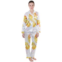 Butterfly Design T- Shirtbutterfly T- Shirt (1) Women s Long Sleeve Satin Pajamas Set	