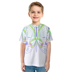 Butterfly Design T- Shirtbutterfly T- Shirt (2) Kids  Sport Mesh Tee