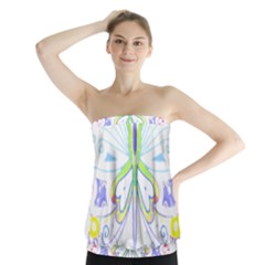 Butterfly Design T- Shirtbutterfly T- Shirt (2) Strapless Top