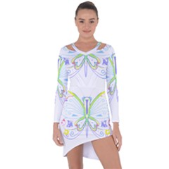 Butterfly Design T- Shirtbutterfly T- Shirt (2) Asymmetric Cut-out Shift Dress by maxcute