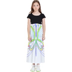 Butterfly Design T- Shirtbutterfly T- Shirt (2) Kids  Flared Maxi Skirt by maxcute