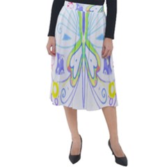 Butterfly Design T- Shirtbutterfly T- Shirt (2) Classic Velour Midi Skirt  by maxcute