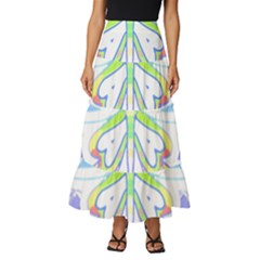 Butterfly Design T- Shirtbutterfly T- Shirt (2) Tiered Ruffle Maxi Skirt by maxcute