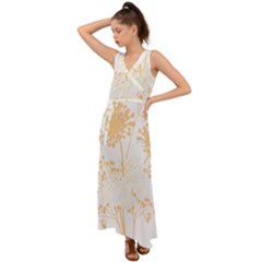 Butterfly Design T- Shirtbutterfly T- Shirt V-neck Chiffon Maxi Dress by maxcute