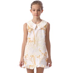 Butterfly Design T- Shirtbutterfly T- Shirt Kids  Pilgrim Collar Ruffle Hem Dress