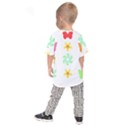 Butterfly Garden Flowers Pattern T- Shirt Butterfly Garden Flowers Pattern T- Shirt Kids  Raglan Tee View2