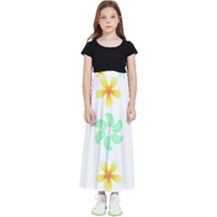 Butterfly Garden Flowers Pattern T- Shirt Butterfly Garden Flowers Pattern T- Shirt Kids  Flared Maxi Skirt by maxcute