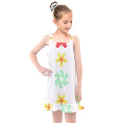 Butterfly Garden Flowers Pattern T- Shirt Butterfly Garden Flowers Pattern T- Shirt Kids  Overall Dress by maxcute