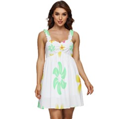 Butterfly Garden Flowers Pattern T- Shirt Butterfly Garden Flowers Pattern T- Shirt Ruffle Strap Babydoll Chiffon Dress