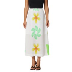 Butterfly Garden Flowers Pattern T- Shirt Butterfly Garden Flowers Pattern T- Shirt Classic Midi Chiffon Skirt