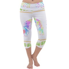 Butterfly Lover T- Shirtbutterfly T- Shirt Capri Yoga Leggings by maxcute