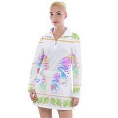 Butterfly Lover T- Shirtbutterfly T- Shirt Women s Long Sleeve Casual Dress by maxcute