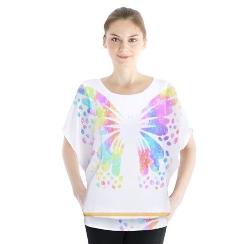 Butterfly Lover T- Shirtbutterfly T- Shirt Batwing Chiffon Blouse by maxcute