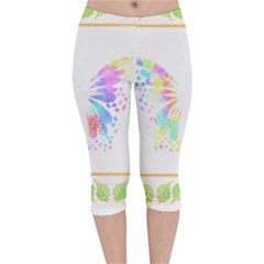 Butterfly Lover T- Shirtbutterfly T- Shirt Velvet Capri Leggings  by maxcute