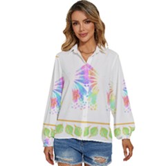 Butterfly Lover T- Shirtbutterfly T- Shirt Women s Long Sleeve Button Down Shirt