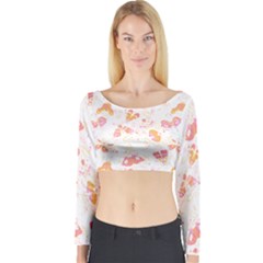 Butterfly T- Shirt Butterflies And Moths Pattern T- Shirt Long Sleeve Crop Top