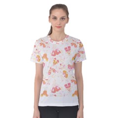 Butterfly T- Shirt Butterflies And Moths Pattern T- Shirt Women s Cotton Tee