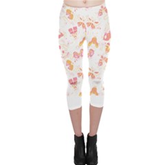 Butterfly T- Shirt Butterflies And Moths Pattern T- Shirt Capri Leggings 