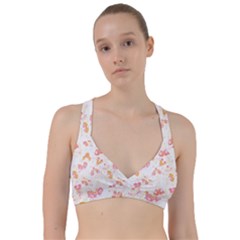 Butterfly T- Shirt Butterflies And Moths Pattern T- Shirt Sweetheart Sports Bra