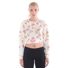 Butterfly T- Shirt Butterflies And Moths Pattern T- Shirt Cropped Sweatshirt