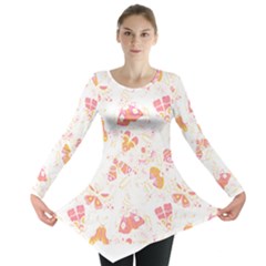 Butterfly T- Shirt Butterflies And Moths Pattern T- Shirt Long Sleeve Tunic 