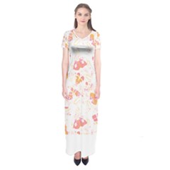 Butterfly T- Shirt Butterflies And Moths Pattern T- Shirt Short Sleeve Maxi Dress