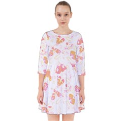 Butterfly T- Shirt Butterflies And Moths Pattern T- Shirt Smock Dress