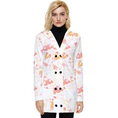 Butterfly T- Shirt Butterflies And Moths Pattern T- Shirt Button Up Hooded Coat 