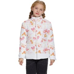 Butterfly T- Shirt Butterflies And Moths Pattern T- Shirt Kids  Puffer Bubble Jacket Coat