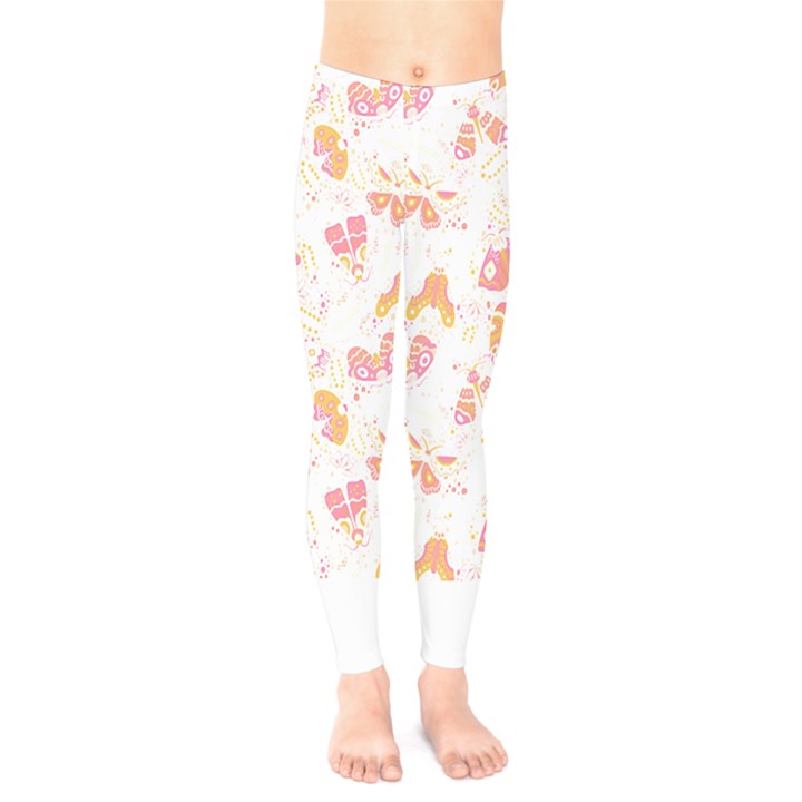 Butterfly T- Shirt Butterflies And Moths Pattern T- Shirt Kids  Leggings