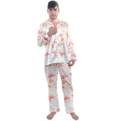 Butterfly T- Shirt Butterflies And Moths Pattern T- Shirt Men s Long Sleeve Satin Pajamas Set