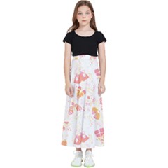 Butterfly T- Shirt Butterflies And Moths Pattern T- Shirt Kids  Flared Maxi Skirt by maxcute