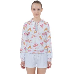 Butterfly T- Shirt Butterflies And Moths Pattern T- Shirt Women s Tie Up Sweat