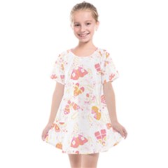 Butterfly T- Shirt Butterflies And Moths Pattern T- Shirt Kids  Smock Dress by maxcute