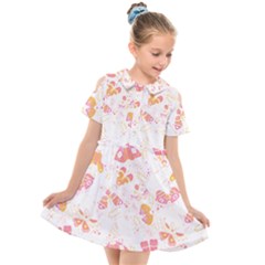 Butterfly T- Shirt Butterflies And Moths Pattern T- Shirt Kids  Short Sleeve Shirt Dress